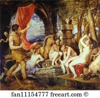 Actaeon Art Print - Diana And Actaeon