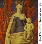 Koninklijk Art Print - Diptych De Moulin. Madonna And Child. Left Panel