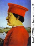 Batista Sforza Art Print - Diptych Portraits Of Federico Da Montefeltro, Duke Of Urbino, And His Wife, Batista Sforza