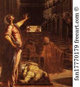 400 Art Print - Discovery Of The Body Of St. Mark. Detail