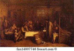 1815 Oil On Panel Art Print - Distraining For Rent