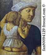 Distribution Art Print - Distribution Of The Goods Of The Community And The Death Of Ananias. Detail
