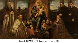Alvise Art Print - Doge Alvise Mocenigo And Family Before The Madonna And Child
