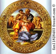 Baptist Art Print - Doni Tondo - The Holy Family With St. John The Baptist