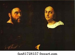Double Art Print - Double Portrait Of Andrea Navagero And Agostino Beazzano