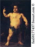 Painted On Both Sides Galleria Palatina Florence Art Print - Double Portrait Of The Dwarf Morgante
