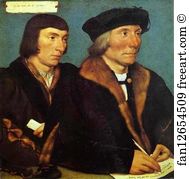 Godsalve Art Print - Double Portrat Of Sir Thomas Godsalve And His Son John