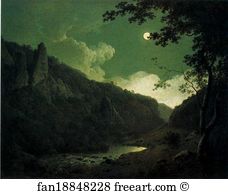 Dovedale Art Print - Dovedale By Moonlight