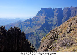 Free art print of Drakensberg mountains. Sentinal peak in the ...