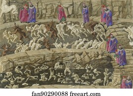 S Art Print - Drawings For Dante´s Divine Comedy