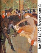 Training Art Print - Dressage Des Nouvelles, Par Valentin Le Désossé / Training Of The New Girls By Valentin "the Boneless" (Moulin-Rouge). Detail