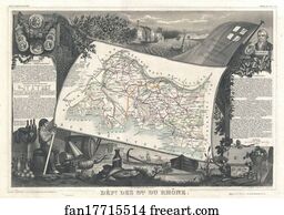 13 France Art Print - Département Des Bouches-Du-Rhône, 13 (France).