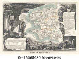Département Art Print - Département Du Finistère.