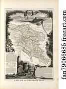 Dept De La Charente Art Print - Dépt. De La Charente Inférieure (Région De L'ouest)