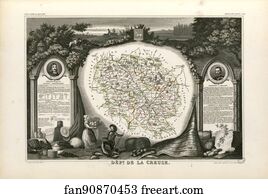 Creuse Art Print - Dépt. De La Creuse (Région De L'ouest)