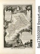 Dept De La Haute Garonne Art Print - Dépt. De La Haute Garonne (Région Du Sud)