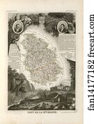 Haute Marne Art Print - Dépt. De La Haute Marne (Région Du Nord-Est)