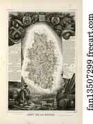 Dept De La Meuse Art Print - Dépt. De La Meuse (Région Du Nord-Est)