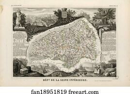 Seine Inférieure Art Print - Dépt. De La Seine Inférieure (Région Du Nord)
