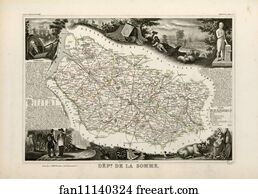 Somme Art Print - Dépt. De La Somme (Région Du Nord)