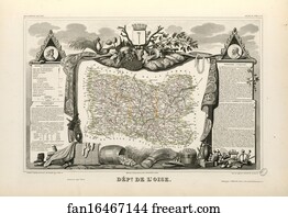 Region Art Print - Dépt. De L'oise (Région Du Nord)