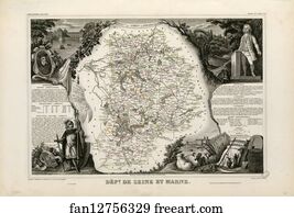 Marne Art Print - Dépt. De Seine Et Marne (Région Du Nord)