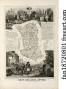 Dept Des Deux Sevres Art Print - Dépt. Des Deux Sèvres (Région De L'ouest)