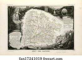Dept Des Landes Art Print - Dépt. Des Landes (Région Du Sud-Ouest)