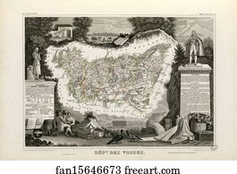 Vosges Art Print - Dépt. Des Vosges (Région Du Nord-Est)