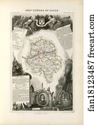  Art Print - Dépt. D'indre Et Loire (Région De L'ouest)