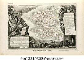 Finistère Art Print - Dépt. Du Finistère (Région Du Nord)