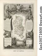 Dept Du Rhone Art Print - Dépt. Du Rhône (Région De L'est)