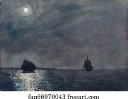 Lit Art Print - Eastern Point Light
