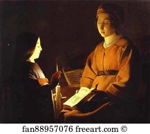 Having Art Print - Education Of The Virgin
