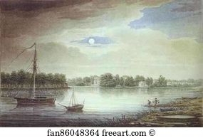 1810s Art Print - Elagin Island At Night
