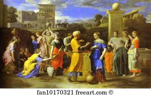 1640s Oil On Canvas Louvre Art Print - Eliezer And Rebecca