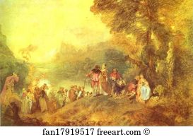 Embarkation For Cythera Art Print - Embarkation For Cythera, Or The Pilgrimage To Cythera
