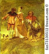 1717 Art Print - Embarkation For Cythera, Or The Pilgrimage To Cythera. Detail