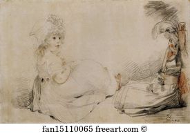 Doll Art Print - Emilia Mary Boucherett With A Doll