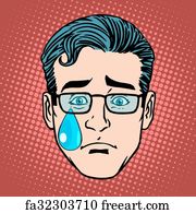 Free art print of Emoji Sad but Relieved. Cartoon cry face, flat vector