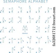 free semaphore alphabet art prints and artworks freeart