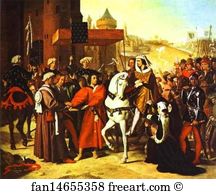 To Paris Art Print - Entrance Of Dauphin, Future Charles V, To Paris