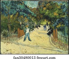 Entrance Art Print - Entrance To The Public Gardens In Arle