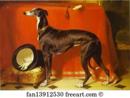 Greyhound Art Print - Eos, A Favorite Greyhound, The Property Of H. R. H. Prince Albert