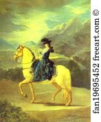 Dona Art Print - Equestrian Portrait Of Dona Maria Teresa De Vallabriga