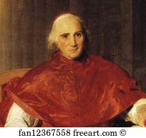 1757 Oil On Canvas Royal Collection Art Print - Ercole, Cardinal Consalvi (1757-1824). Detail