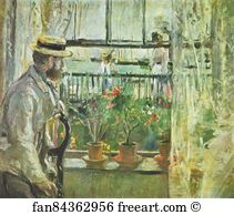 1875 Oil On Canvas Musée Marmottan Art Print - Eugene Manet On The Isle Of Wright