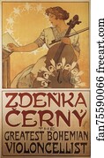 Tour Art Print - European Tour Of The Cellist Zdeňka Černá / Tournee Europeenne De La Violoncelliste Zdeňka Černá
