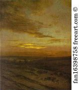 Bird Flying Art Print - Evening. Birds Flying Away