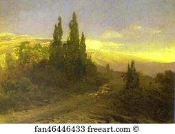 Feodor Vasilyev Art Print - Evening In The Crimea